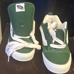 Vans Mens Forest Green and White Sneakers